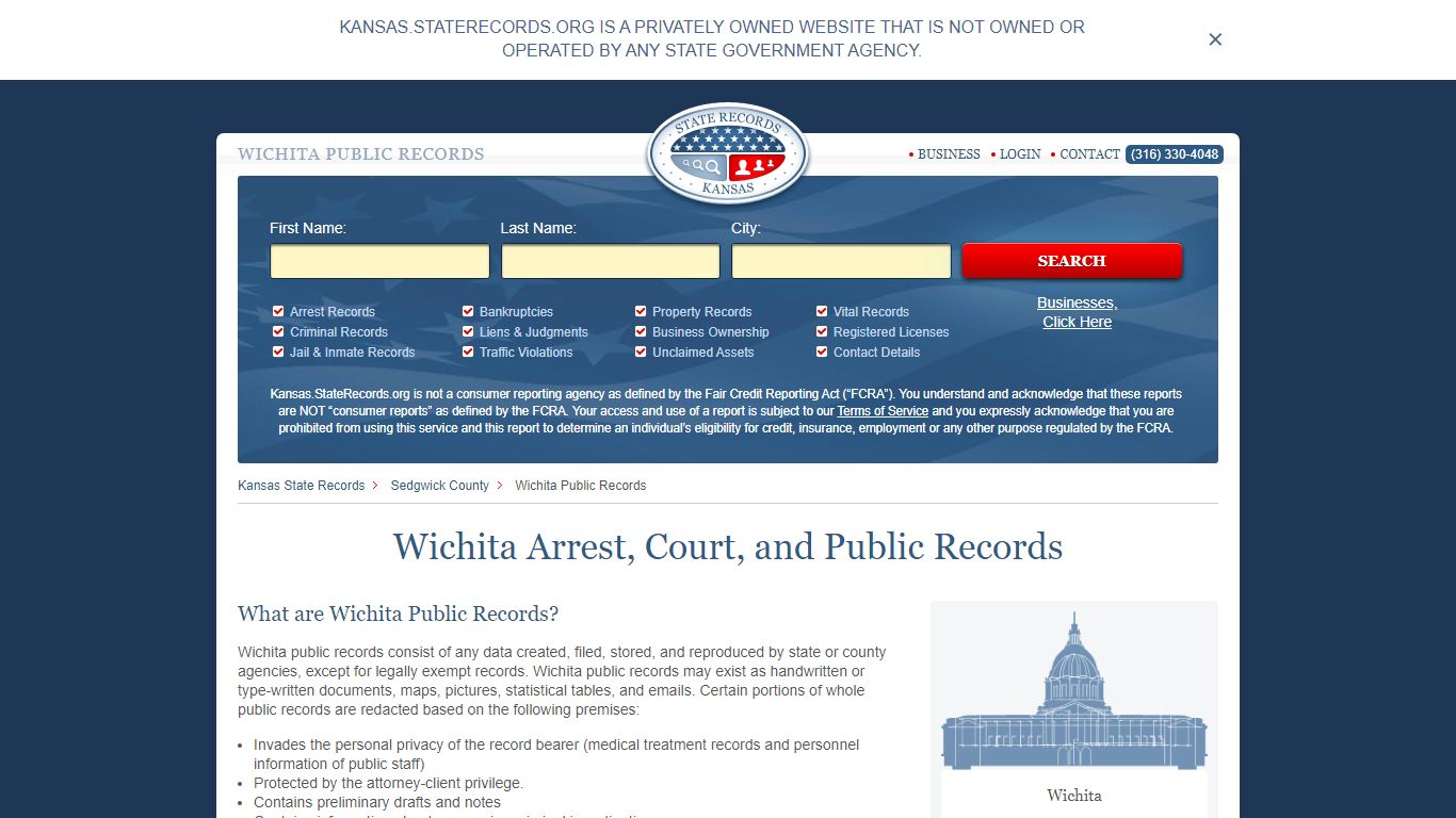 Wichita Arrest and Public Records | Kansas.StateRecords.org